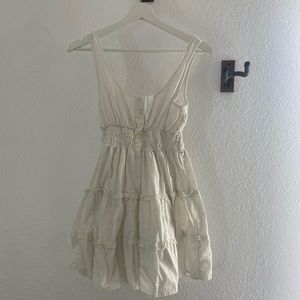 Urban Outfitters White Ruffled Mini Dress